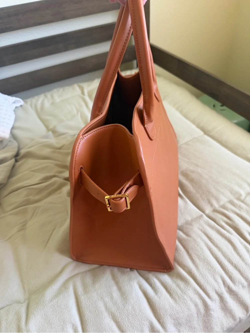 Structured Women's Satchel in Cognac Brown-Margaux Bag